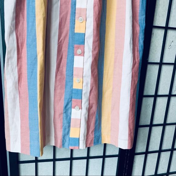 Madewell Tie-Front cutout Dress sherbet pink sz 6 - Picture 2 of 8